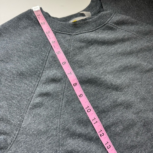 Zella Sweatshirt Mens Medium Gray Crewneck Pullover Lightweight Raglan Yoga Gym - Picture 8 of 10
